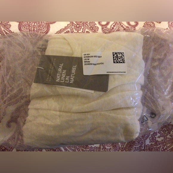 NWT H&M Linen Tie Front Top - Picture 2 of 2